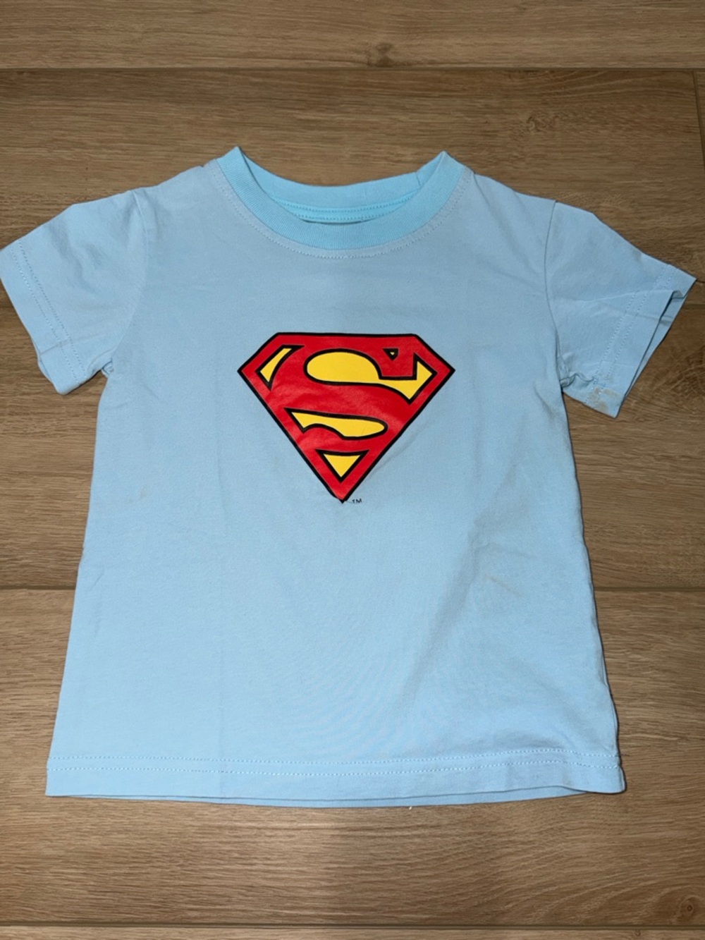 Superman Logo Light Blue Kids Tee size 12 months